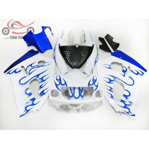 Custom fairing kits for Suzuki SRAD GSXR750 GSXR600 1996 1997 1998 2000 GSXR 600 750 96-00 blue flames ABS Chinese fairings set