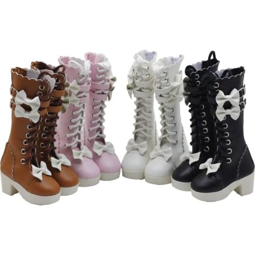 60cm Doll Princess Shoes - Long Boots with Lace bow-knot Shoes Doll Dress Up Accessories