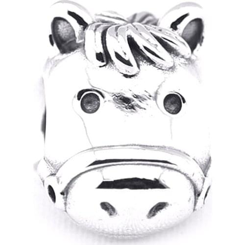 Cute Horse Charm 925 Sterling Silver Animal Beads for Jewelry Making Fit Charms Bracelets DIY 02276