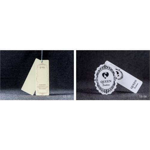 OEM custom logo brand garment clothing printed paper price hang tag for clothing clothes print swing luggage label tag JYYJ107