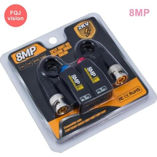 10 Pairs 8MP Passive Twisted BNC Video Balun Transceiver for 2MP 5MP 8MP AHD/CVI/TVI Camera Passive Twisted Pair Transmitter