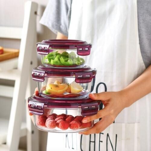 Portable Healthy Material Lunch Box Bento Boxes Glass Box Microwave Dinnerware Food Storage Container Food box Kitchen