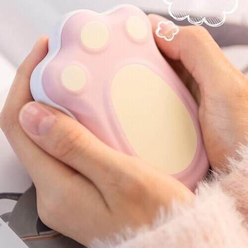 Portable Mini Cat Claw Electric Hand Warmer 9800mAh USB Charging Power Winter Warm Multipurpose Rechargeable Lasting