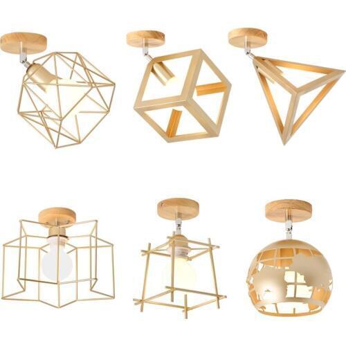 Aisle ceiling lamp foyer entrance porch corridor bar balcony lighting Japanese lamps solid wood Nordic ceiling lamps