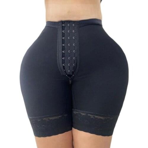 Double High Compression Butt Lifter Shorts Hourglass Lace Body Shaper Abdomen Control Shaping Pants Waist Trainer