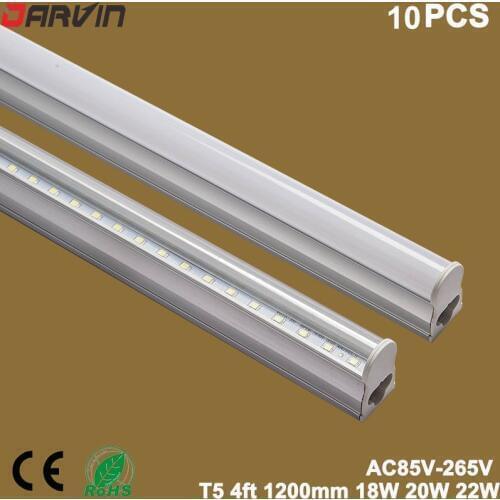 T5 Led Light Integrated Led Tube Light 18W 20W Led Fluorescent Tube 4ft 1200mm SMD Light Lamp 220V cold white 6500K daylight
