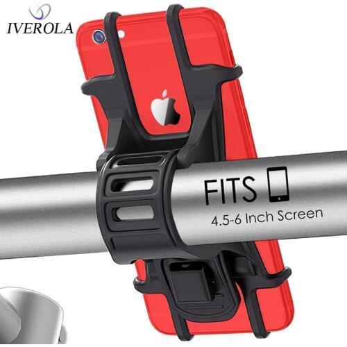 Univerola Bicycle Phone Holder For Mobile Cell Phone GPS Stand Silicone Motorcycle Cycling MTB Road Universal cell Stand