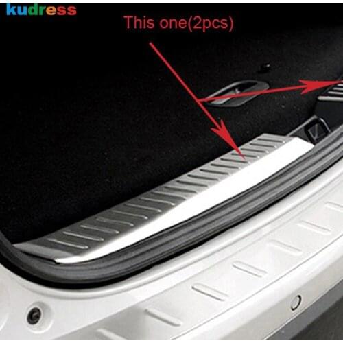 Inner Rear Trunk Bumper Cover Trim For Mazda CX-5 CX5 2012 2013 2014 2015 Stainless Steel Tailgate Sill Plate Car Accessories