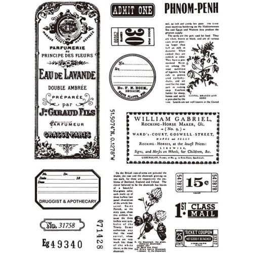 ZLDECOR Retro Transparent Clear Silicone Stamp/Seal for DIY scrapbooking/photo album Decorative clear stamp sheets 056