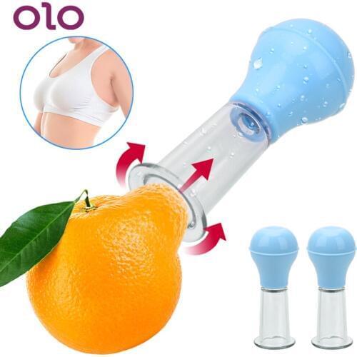OLO 1 Pair Nipples Sucker Breast Enlarger Vacuum Pump Sucker Breast Massage Sex Toy For Couple Flriting Adult Games