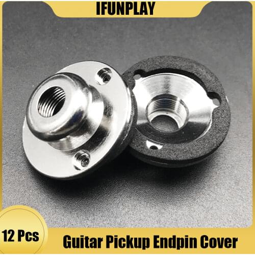 12Pcs Brass Guitar Pickup Output Endpin Cover for Acoustic Classical Guitar Ukulele Preamp Equalizer EQ Pickup install