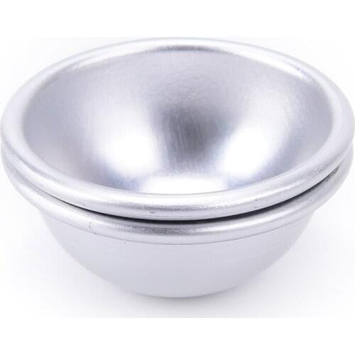2pcs/set Aluminum Bath Bomb Molds DIY Bath Fizzy Sphere Round Ball Molds