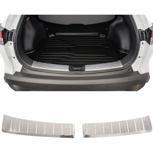 2PCS Stainless Steel Silver Inner Rear Bumper Protector Plate Cover Trim for Toyota Corolla Cross XG10 2020 2021 Accessories
