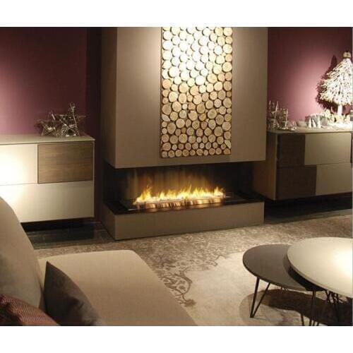 InnoFire 30 inch real fire electric stainless steel intelligent remote control ethanol fireplace insert