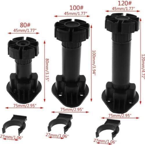 4pcs Adjustable Height Cupboard Foot Cabinet Leg For Kitchen Bathroom X7YF