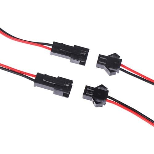 5 Pairs 10/20cm Long SM 2Pins Plug Male to Female Terminal Wire Connector