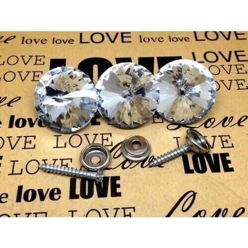 770PCS/LOT) 22MM Upholstery Nails Tacks Studs Pins Buttons Crystal Buttons Screw Back For Headboards Decors