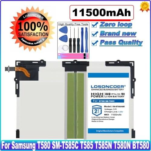 11500mAh EB-BT585ABE EB-BT585ABA Battery For Samsung Galaxy Tablet Tab A 10.1 2016 T580 SM-T585C T585 T585N T580N BT580 + Tools