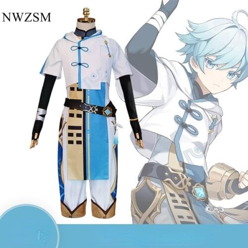 Anime Game Genshin Impact costume cosplay Chongyun the same style men and women full set stage performance costume