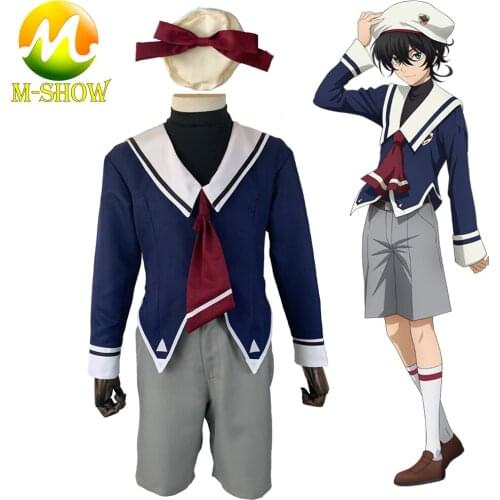 Anime SK8 Miya Uniform SK Eight the Infinity Catboy Miya Chinen Cosplay Costume JK Uniforms Hat Halloween Sailor Suit for Adult