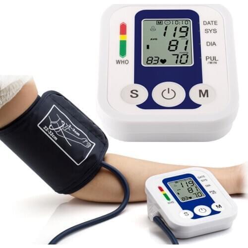 Automatic Arm Blood Pressure Monitor BP Sphygmomanometer blood pressure meter Tonometer machine for Measuring Arterial Pressure
