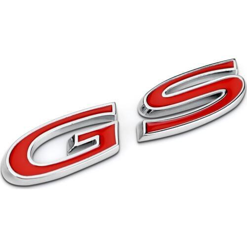 Car Sticker Emblem Badge For Buick Regal GS Letters Metal Red 7.5x1.7cm Tuning Auto Car Styling Accessories
