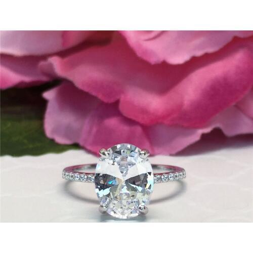 CC Bridal Wedding Rings For Women Big Oval Cubic Zirconia Stone Engagement Anel Luxury Jewelry Party Gift Drop Shipping CC2286