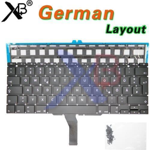 For MacBook Air 11.6" A1370 A1465 German Deutsch QWERTZ Tastatur Keyboard/Backlight Backlit+screws 2010-2017 Years