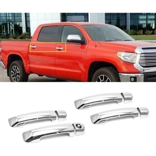 For Toyota - 2014-2021 Chrome Outside Exterior Door Handle Protector Cover Trim W/O Passenger Keyhole