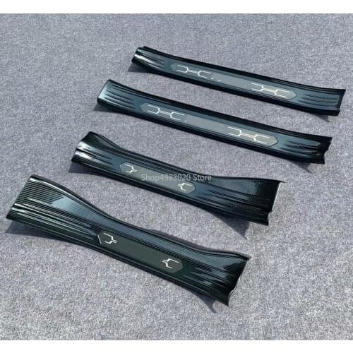 For Toyota RAV4 RAV 4 2019 Hybird Style Car-styling Stainless Steel Side Door Scuff Plate Door Sill Trim Car accessories 4PCS
