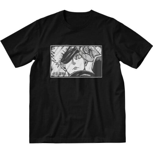 Mens Anime Satoru Gojo T-Shirt Graphic 80s Jujutsu Kaisen Tshirt Short Sleeve Unique T Shirt Homme Cotton Tee Merch