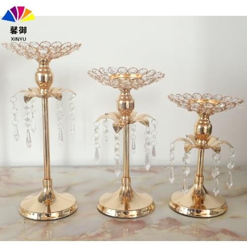 1pcs Crystal Candle Holder Wedding Candlestick Christmas Party Table Centerpieces Candelabra Flower Vase Home Decor