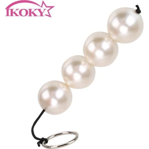 IKOKY Big Anal Plug Beads Vaginal Kegel Balls Butt Plug Anal Sex Toys For Men Women Adult Games Dia 4cm Adult Products