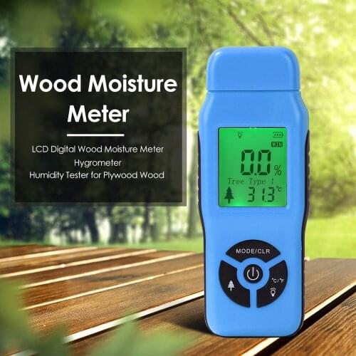 Wood Moisture Meter LCD Display Range 0-99.9% Two Pins Digital Wood Humidity Tester Timber Damp Hygrometer Woodworking Tool