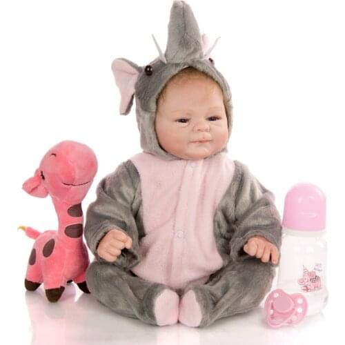 KEIUMI 43 cm Reborn Baby Doll Soft Silicone 17 Inch bebe Reborn realista bonecas Girls Toys Children Playmates Christmas Gifts