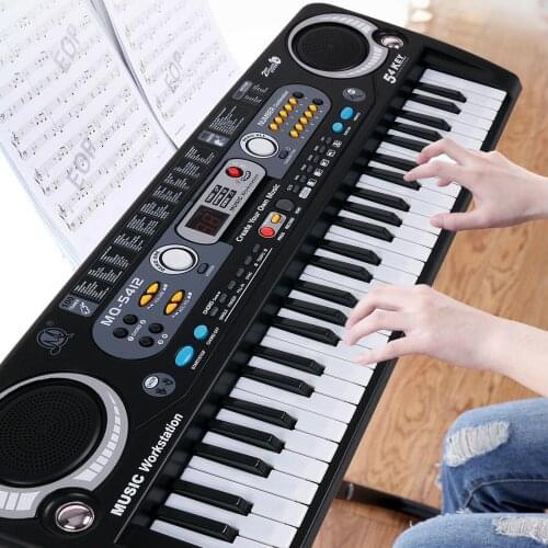 54-Key USB Powered Keyboard Piano Music Instruments for Kids Music Learning Playing, Portable