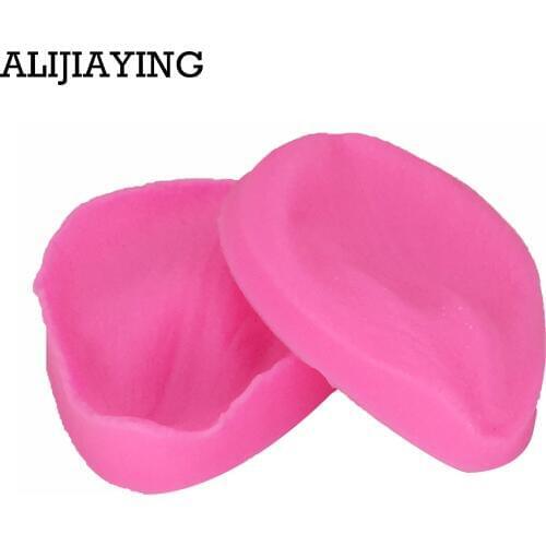 M1027 2pcs/set Rose Petal Leaf Shaped Silicone Cake Mold Cake Decoration Fondant Chocolate Cake Mold 3D Food Grade Silicone Mold