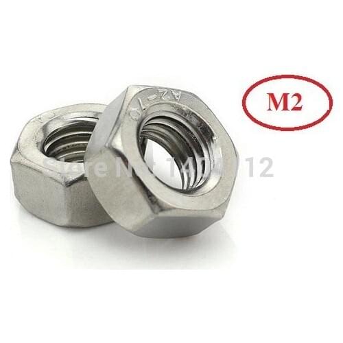 M2 Stainless Steel A2 Hexagon Nuts