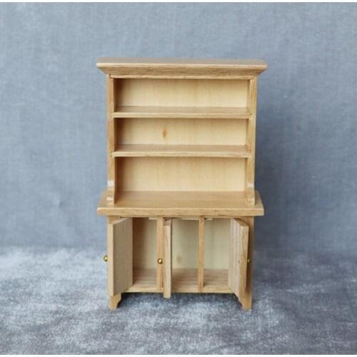 1:12 Scale Doll House Wooden Book Shelf Model Baby Doll Room Furniture Accs