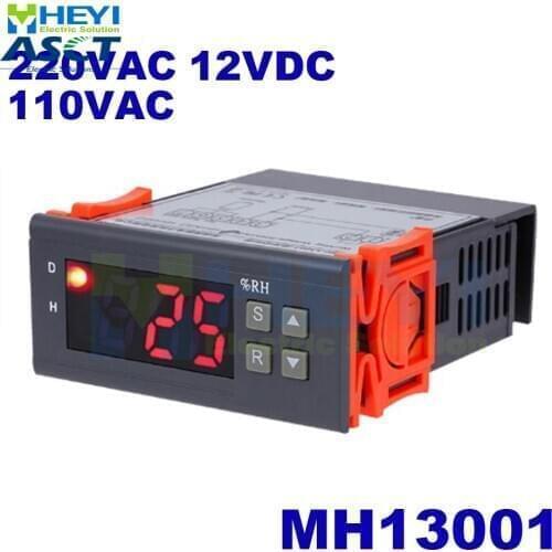 MH13001 AC110V AC220V DC12V Digital Air Humidity Controller 1%RH~99%RH Hygrostat Humidistat Humidification Dehumidification Tool