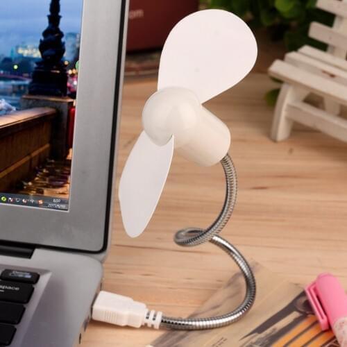 Mini USB Cooling Fan 1pc Flexible Cooler for Laptop Desktop PC Computer Portable Fan Low Noise and Low Power Consumption