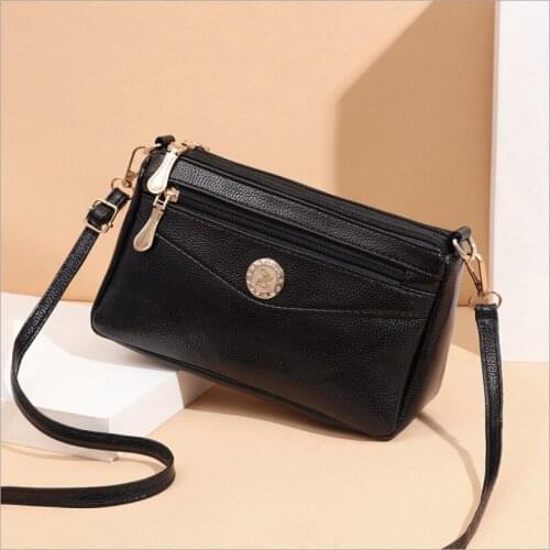 Fashion Simple Womens Designer Handbag High Quality PU Leather Small Messenger Bag Solid Color Shoulder Crossbody Bags Clutch