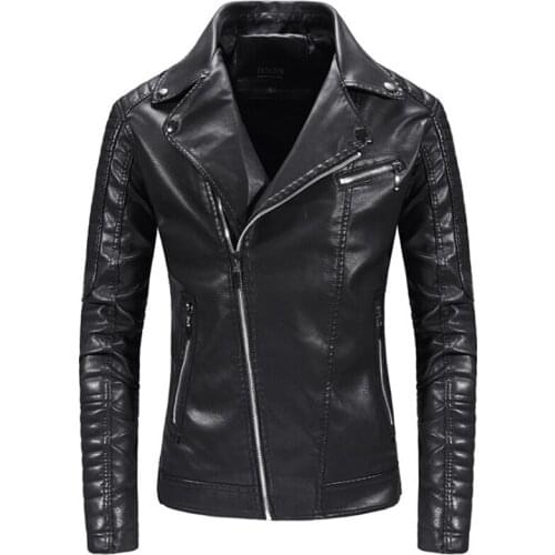 Spring British Style Men leather Jackets and Coats Autumn Casual Black Men PU Jacket Motorcycle Leather Jacket,Dropshipping