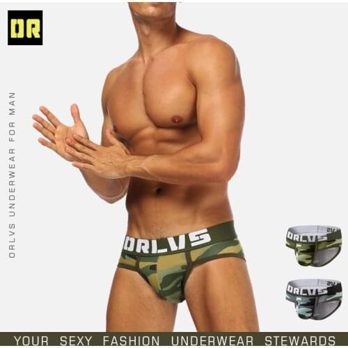 ORLVS Brand Men Underwear G-String And Thong Homme Underwear Sexy Cotton Underwear Men Briefs Underpants Gay Men Underwear