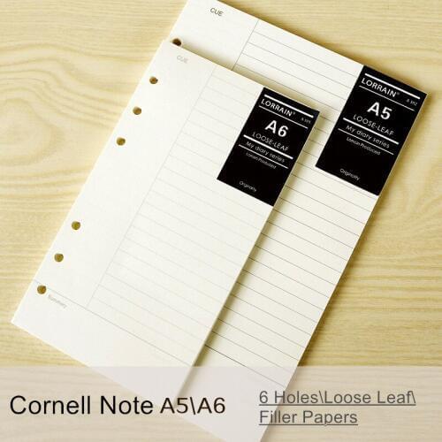 Loose-leaf notebook refill filofax a5 a6 hardiron daily memos paper 40 sheets spiral notebook filler papers