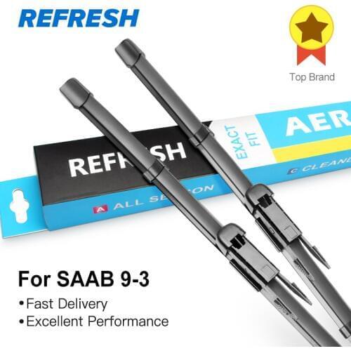 REFRESH Wiper Blades for SAAB 9-3 Mk3 Fit Pinch Tab Arms Model Year From 1998 to 2012