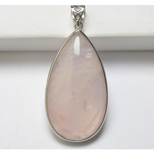 Rose Crystal Stone Water-drop Pendant Fashion Jewelry For Woman Gift S3080