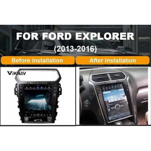 Android System vertical screen car GPS navigation for-Ford Explorer 2013-2016 multimedia player head unit tape recorder