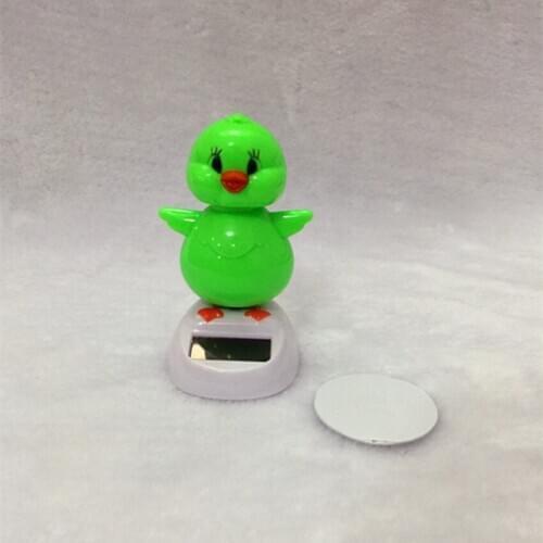 Solar ornament Solar Automatic Swing Sun Flower Shaking His Head Green Chicken Car Interior Decoration Ornaments Unisex Plastic