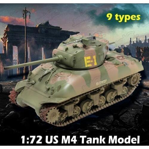 Static Scale Model 1:72 US M4 Sherman Tank Model Finished Colored Tank Model Tank Collection 36250 DIY